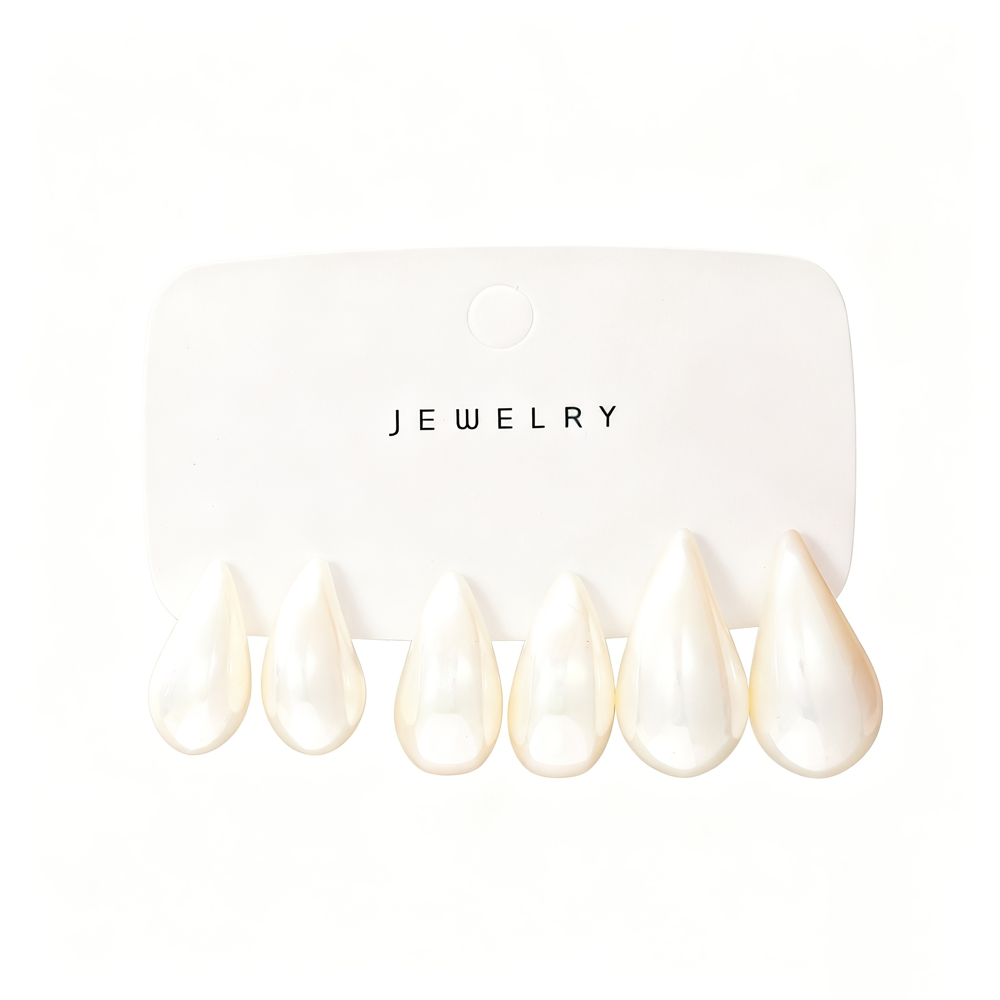 Women's Elegant CCB Resin Teardrop C-Shaped Hoop Earring Set